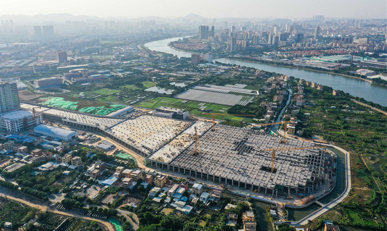 圖為11月9日拍攝的廣州市地鐵18號線隴枕停車場。（新華社記者 劉大偉 攝）