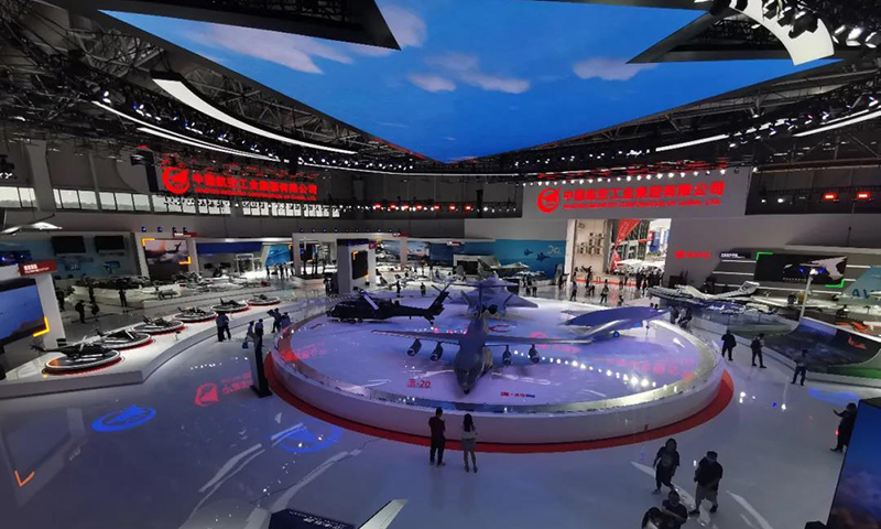 航空工業展館位于一號館，展示面積6500平方米，是本屆航展最大的館內展區。