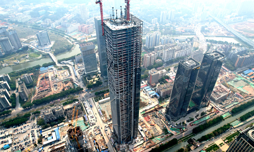 該項(xiàng)目位于廣州市海珠區(qū)琶洲，總建筑高度375.5米，總建筑面積20.7萬平方米，主體鋼結(jié)構(gòu)質(zhì)量達(dá)5萬余噸，是全國在建最高的純鋼結(jié)構(gòu)超高層項(xiàng)目，為輻射帶動粵港澳大灣區(qū)民營經(jīng)濟(jì)高質(zhì)量發(fā)展發(fā)揮作用。