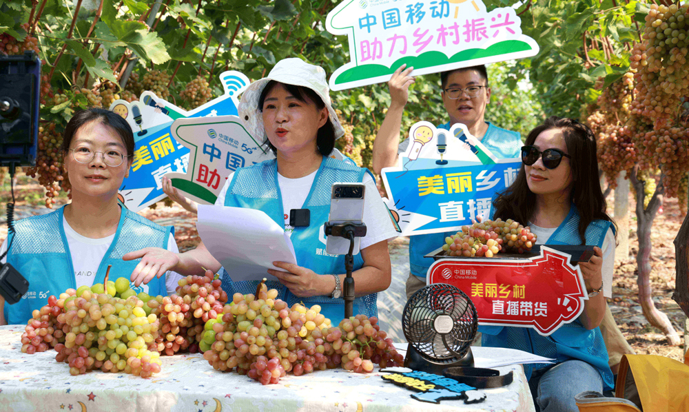 “信號滿格了，我們也過上了幸福的‘快’生活！”湖北孝感孝昌縣王店鎮敦厚村的果農拿著手機高興地說道。在湖北孝感，中國移動湖北公司組織電商助農志愿者前往當地果園開展“5G直播+電商助農”活動，向果農們傳授直播經驗技巧，一箱箱葡萄“飛”向千家萬戶，村民們的生活越過越紅火甜蜜，心里樂開了花。
