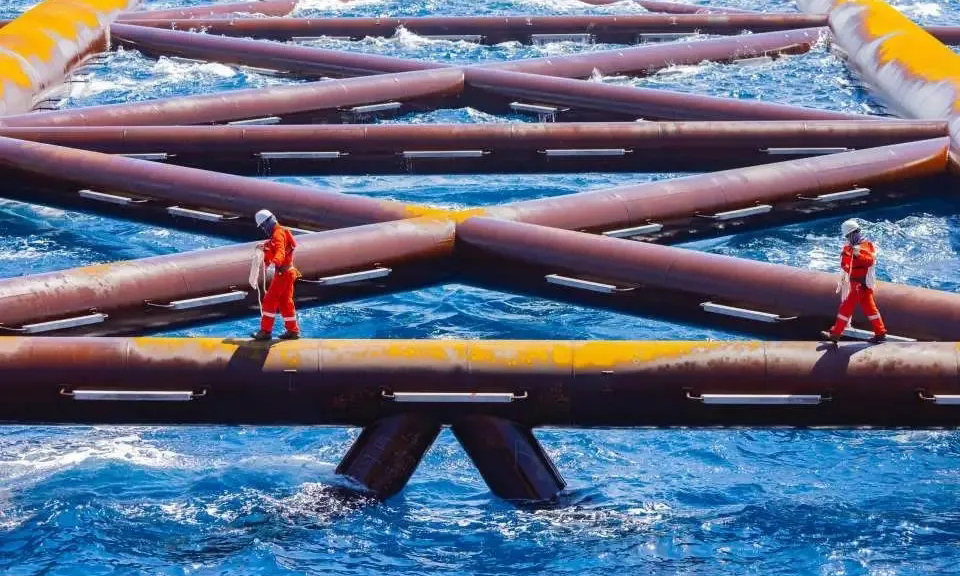 本次安裝采用滑移下水技術(shù)，將導(dǎo)管架從“海洋石油229”船平穩(wěn)滑入大海。作業(yè)團(tuán)隊調(diào)配國內(nèi)最大海洋油氣工程起重船“藍(lán)鯨7500”，利用先進(jìn)定位系統(tǒng)和導(dǎo)管架注水技術(shù)，實時精準(zhǔn)調(diào)整導(dǎo)管架位置和姿態(tài)，最終實現(xiàn)扶正坐底并精準(zhǔn)就位。