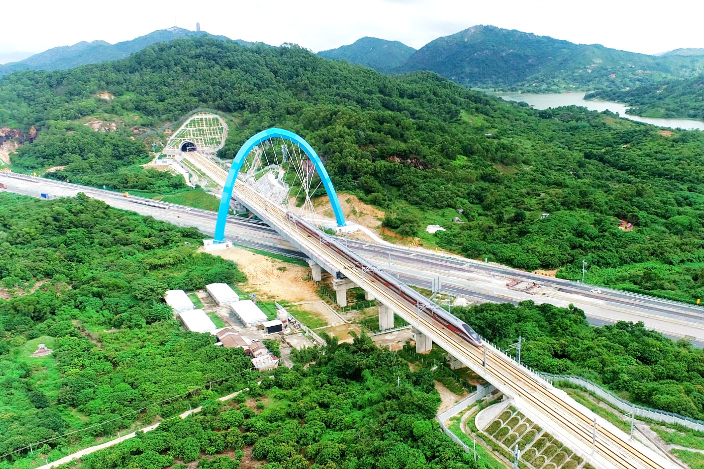 列車行駛在廣汕高鐵跨深汕西大橋上.jpg