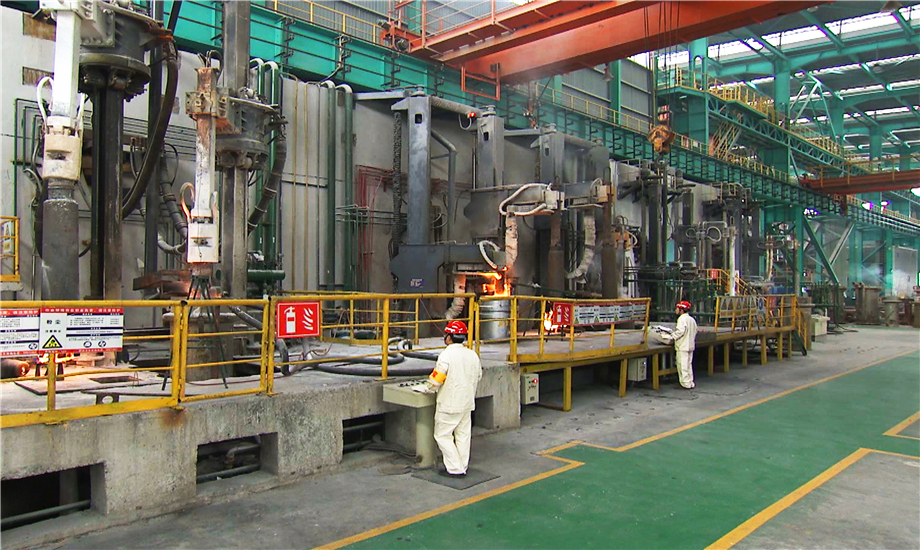 圖為重建后的新特冶電渣生產線。
